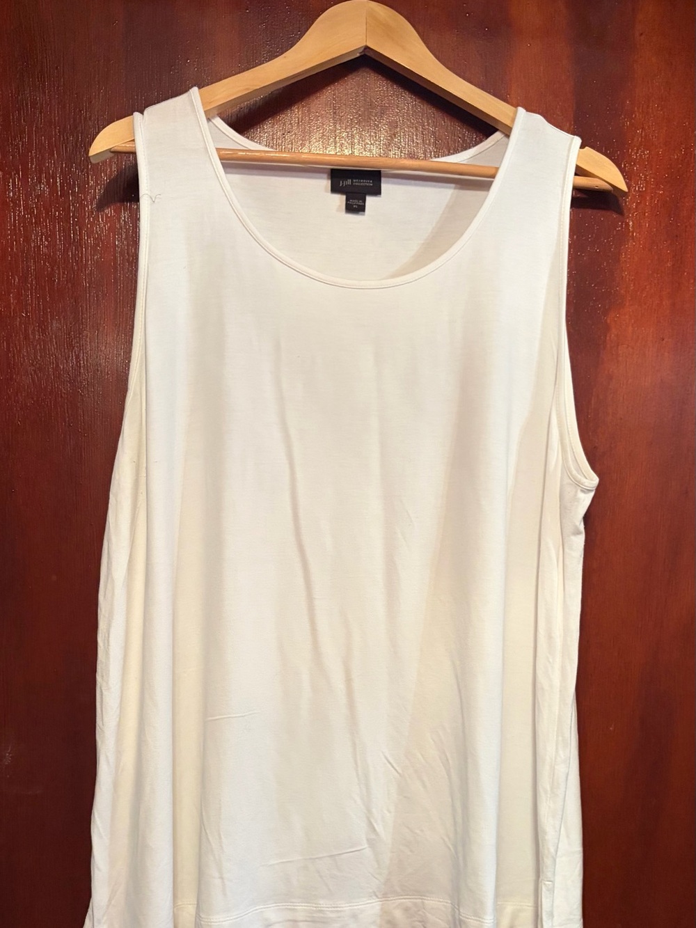 J Jill Cream Scoop Neck Sleeveless Tank